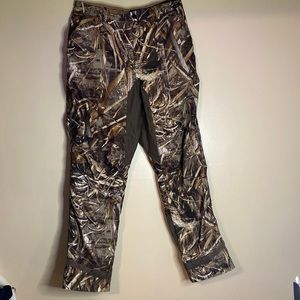 Game winner realtree max 5 camo pants small cargo double knee adjustable waste